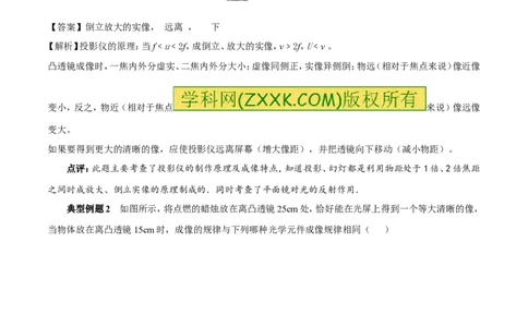 专题3.2透镜的应用（讲练）-2017年中考物理一轮复习讲练测课课通（解析版）_初物_1初中物理_物理：2017年中考物理一轮复习讲练测课课通全套打包115份