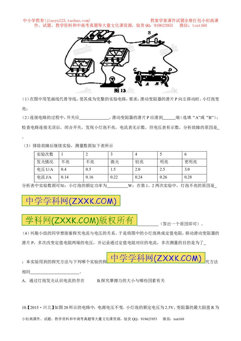 专题14电功率和电热安全用电-2年中考1年模拟备战2017年中考物理精品系列（各省统一命题专版）（原卷版）_初物_1初中物理_物理：2017年中考物理2年中考1年模拟精品系列全套打包30份