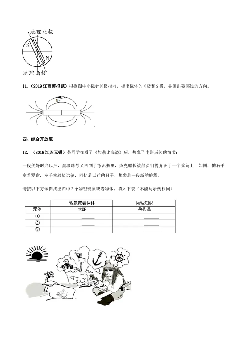 专题20.1磁现象磁场（原卷版）_初物_人教版初中物理初二三同步讲义习题练习八九年级电子资料word素材_20250116_181533_最新人教版初中物理初三全册