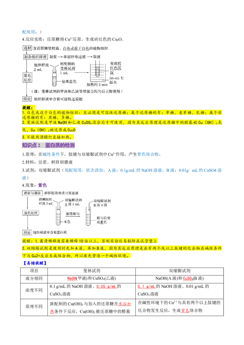 第02讲细胞中的元素和化合物（讲义）（原卷版）_2025年新高考资料_一轮复习_2025年高考生物一轮复习讲练测（新教材新高考）