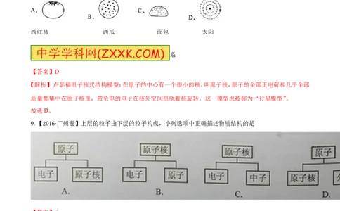 专题14物质的结构、尺寸新材料和新能源（测试）-2017年中考物理一轮复习讲练测课课通（解析版）_初物_1初中物理_物理：2017年中考物理一轮复习讲练测课课通全套打包115份