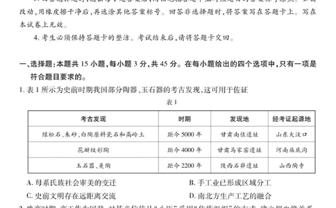 12月江西高一&middot;历史12.1_2025年12月高一试卷_251214江西省上进联考2025-2026学年高一上学期12月学情检测（全）