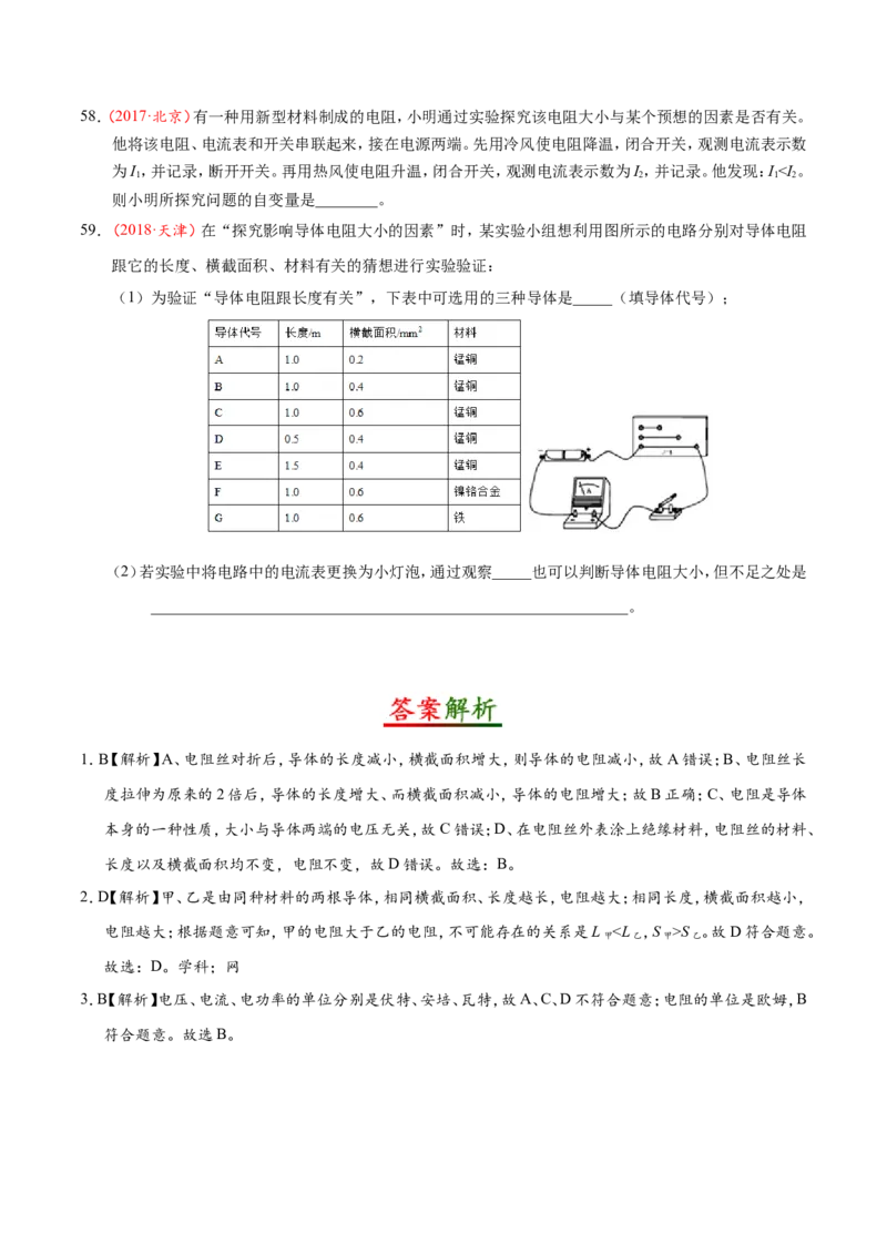 专题16.3电阻-初中物理同步讲义_初物_人教版初中物理初二三同步讲义习题练习八九年级电子资料word素材_20250116_181533_A017&mdash;&mdash;人教版初中物理初二三教案讲义专项练习八九年级电子版word资料