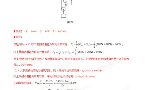 专题21功率和机械效率的计算（测）-备战2016年中考物理二轮讲练测（解析版）_初物_1初中物理_物理：备战2016年中考物理二轮复习讲练测132份