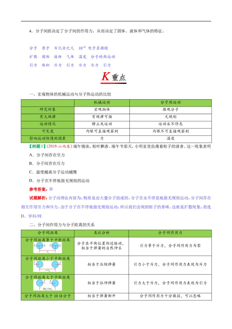 专题13.1分子热运动-初中物理同步讲义_初物_人教版初中物理初二三同步讲义习题练习八九年级电子资料word素材_20250116_181533_最新人教版初中物理初三全册
