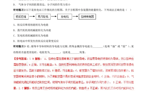 专题14物质的结构、尺寸新材料和新能源（讲练）-2017年中考物理一轮复习讲练测课课通（解析版）_初物_1初中物理_物理：2017年中考物理一轮复习讲练测课课通全套打包115份