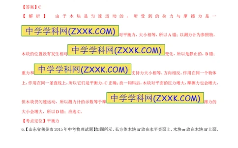 专题42力的平衡-2016年中考物理必备之微测试（解析版）_初物_1初中物理_物理：2016年中考物理必备之微测试打包130份