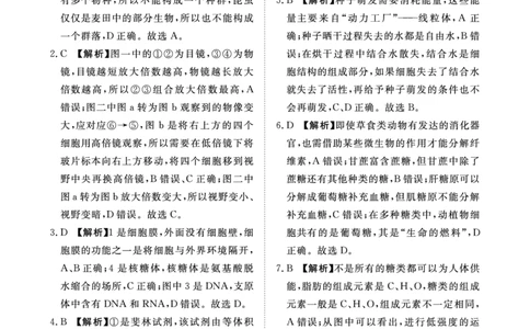 11月高一联考生物答案._2024年11月试卷_1122青桐鸣河南省普通高中2024-2025学年高一上学期期中_河南省普通高中2024-2025学年高一上学期11月期中考试生物试题