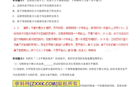专题15二力平衡（第02期）-2017年中考物理考点总动员（解析版）_初物_1初中物理_物理：2017年中考物理考点总动员系列（全套打包60份）