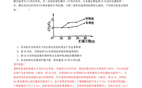 第04讲细胞呼吸和光合作用（专项训练）（解析版）_2025年新高考资料_二轮复习_01高考语文等多个文件_上好课2025年高考生物二轮复习讲练测（新高考通用）