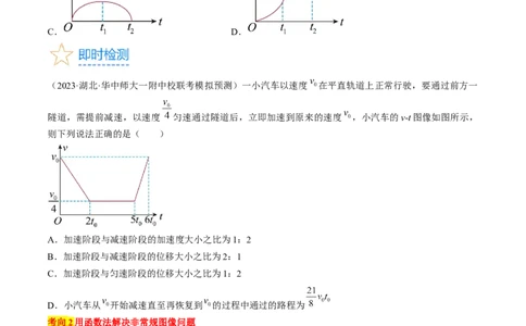 考点02运动的图像（原卷版）_04高考物理_通用版（老高考）复习资料_2024年复习资料_完备战2024年高考物理一轮复习考点帮（全国通用）
