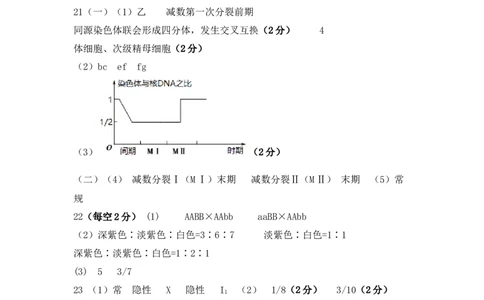 2025-2026学年第二学期高一期中生物考试答案_2026年04月高一试卷_260426山东省济南一中2025-2026学年高一下学期期中（全科）_山东省济南市重点校2025-2026学年高一下学期期中生物试题