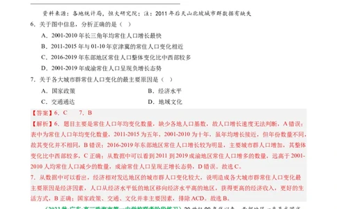 1.2人口迁移（练习）（解析版）_新高考复习资料_2024年新高考复习资料_一轮复习资料_完备战2024年高考地理一轮复习考点帮（新高考专用）_第三部分人文地理_练习（原卷版+解析版）