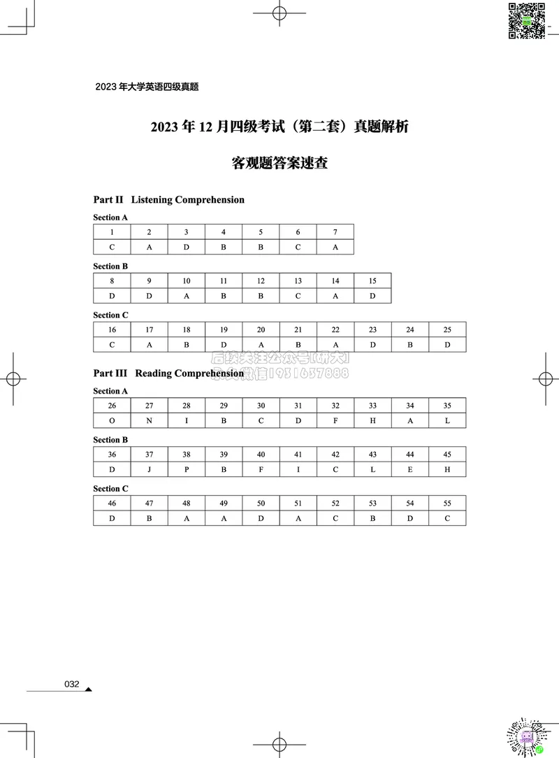 042023年12月四级考试真题解析（第一套+第二套+第三套）_2026年6月其他机构_05.2026四级英语26年06月_02.2026四级英语高途老师_03资料_02四级真题及解析_012023年12月四级真题&解析