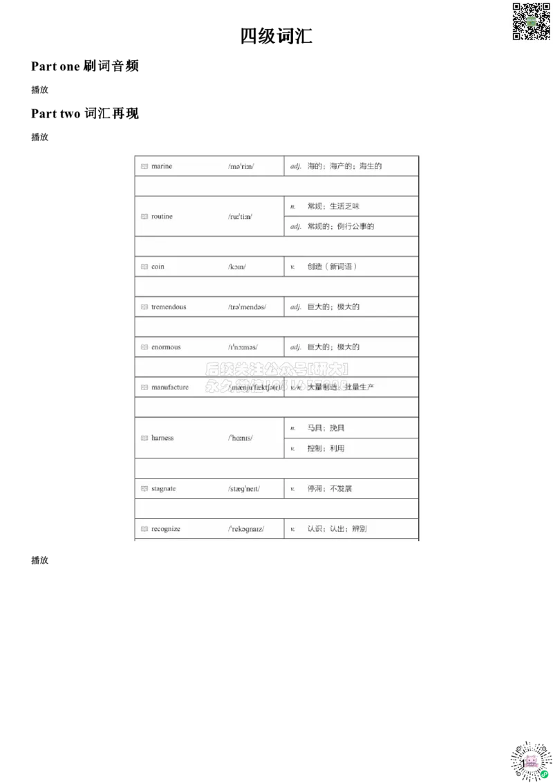 01#4#--伴学图文_2026年6月其他机构_05.2026四级英语26年06月_05.2026四级英语有道老师_012606四级全程2班_02课程_02伴学_04词汇伴学核心词汇2