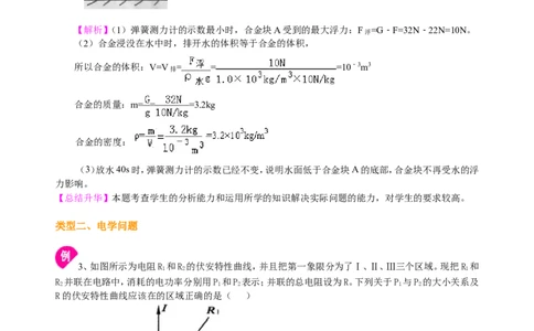 中考冲刺：图表信息专题（基础）知识讲解_初物_1初中物理_4中考物理总复习_44中考冲刺：图表信息专题（基础）