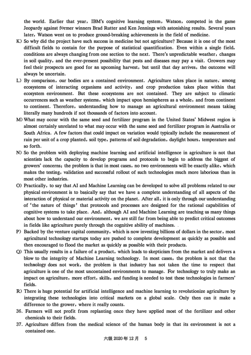 2020年12月英语六级真题第1套_四六级真题+资料包_六级真题_2020真题+解析