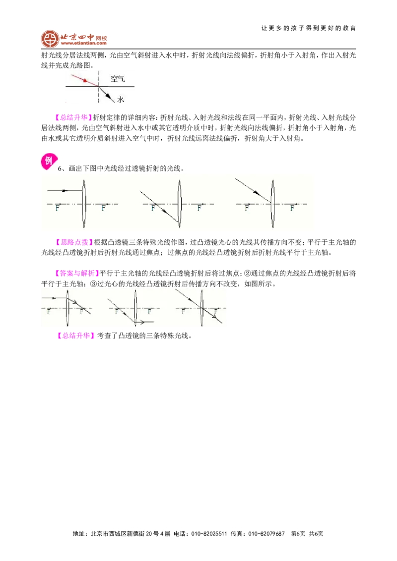 中考冲刺：光学作图专题（基础）知识讲解_初物_1初中物理_4中考物理总复习_48中考冲刺：光学作图专题（基础）
