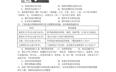 2025-2026（上）10月月度质量监测历史试题_2025年10月高一试卷_251031辽宁省沈文新高考研究联盟2025-2026学年高一上学期10月质量监测