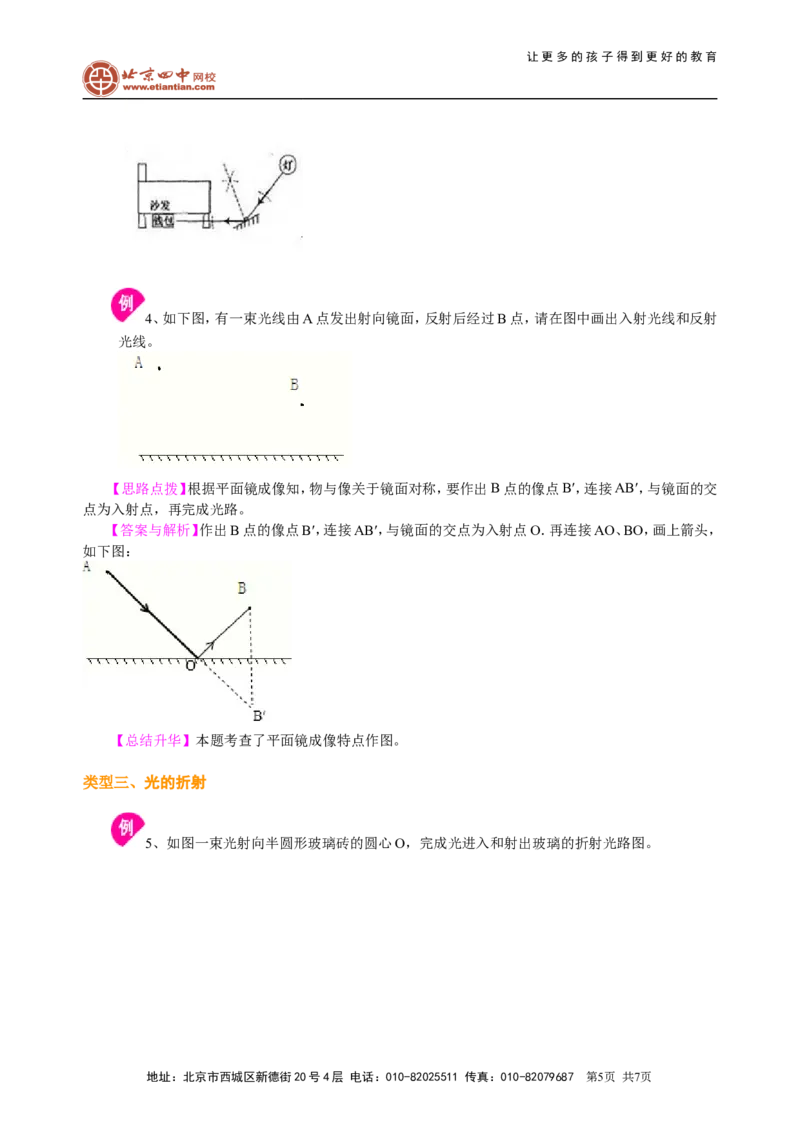 中考冲刺：光学作图专题（提高）知识讲解_初物_1初中物理_4中考物理总复习_49中考冲刺：光学作图专题（提高）