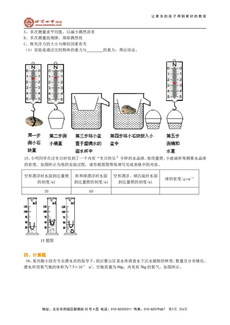 中考总复习：浮力（基础）巩固练习_初物_1初中物理_4中考物理总复习_18总复习：浮力（基础）