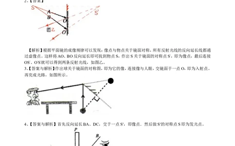 中考冲刺：光学作图专题（提高）巩固练习_初物_1初中物理_4中考物理总复习_49中考冲刺：光学作图专题（提高）