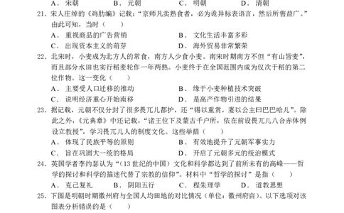 2027届高一上学期历史第二次月考历史试卷_2024年12月试卷_1211云南省玉溪市一中2024-2025学年高一上学期第二次月考