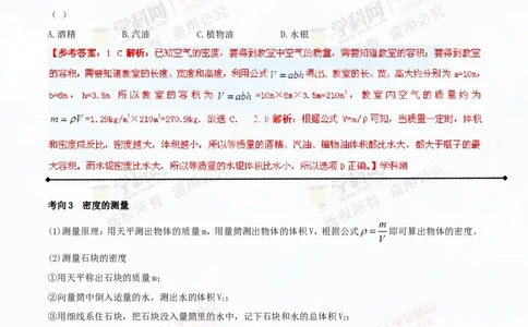 专题6.2密度及其测量密度的应用（讲练）-2016年中考物理一轮复习讲练测课课通（解析版）_初物_1初中物理_物理：2016年中考物理一轮复习讲练测课课通全套打包116份