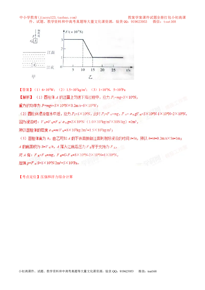 专题52浮力的大小及计算-2016年中考物理必备之微测试（解析版）_初物_1初中物理_物理：2016年中考物理必备之微测试打包130份