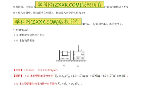专题52浮力的大小及计算-2016年中考物理必备之微测试（解析版）_初物_1初中物理_物理：2016年中考物理必备之微测试打包130份