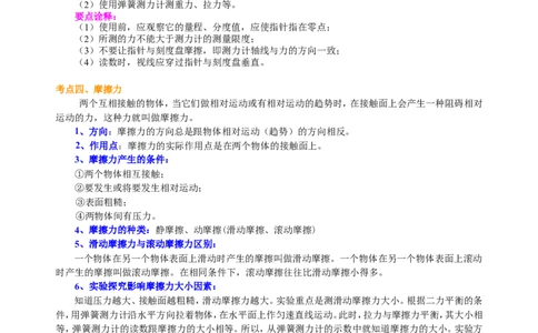 中考总复习：重力、弹力、摩擦力（基础）知识讲解_初物_1初中物理_4中考物理总复习_12总复习：重力、弹力、摩擦力（基础）