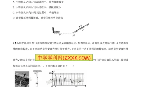 专题62能量的转化-2016年中考物理必备之微测试（原卷版）_初物_1初中物理_物理：2016年中考物理必备之微测试打包130份