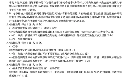 27届高一年级TOP二十名校12月调研考试生物答案_2024年12月试卷_1220河南省新高中创新联盟TOP二十名校2024-2025学年高一上学期12月调研考试