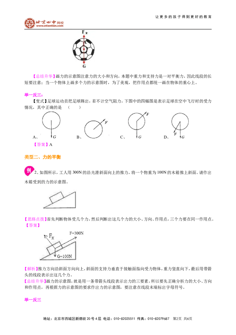 中考冲刺：力学作图专题（基础）知识讲解_初物_1初中物理_4中考物理总复习_46中考冲刺：力学作图专题（基础）