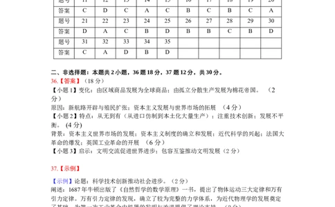 2027届高一下学期期中考历史答案_2025年05月试卷_0516云南省玉溪市一中2024-2025学年高一下学期期中考试_云南省玉溪市一中2024-2025学年高一下学期期中考试历史Word版含答案