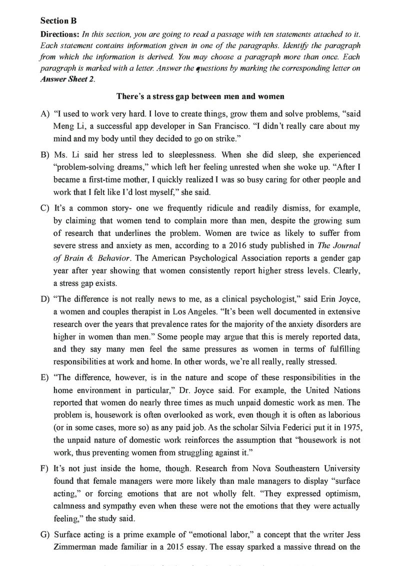 2021年12月大学英语4级（卷一）_四六级真题+资料包_六级真题_2021真题+解析