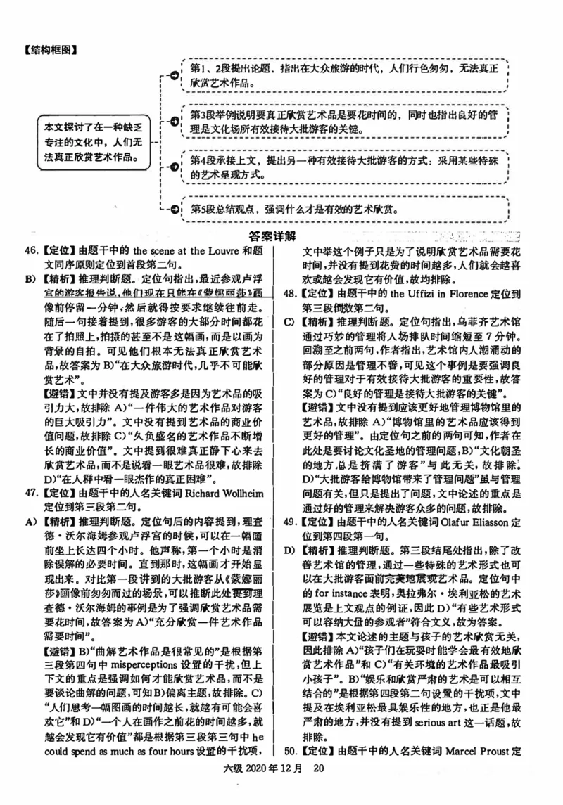 2020年12月英语六级解析第1套_四六级真题+资料包_六级真题_2020真题+解析