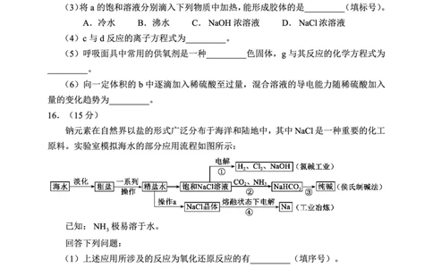 2024～2025学年度上期高中2024级期中考试化学试题_2024年11月试卷_1108四川省成都市蓉城名校联盟2024-2025学年高一上学期期中考