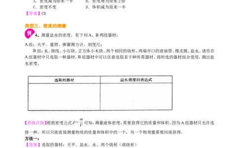 中考总复习：质量与密度（提高）知识讲解_初物_1初中物理_4中考物理总复习_11总复习：质量与密度（提高）