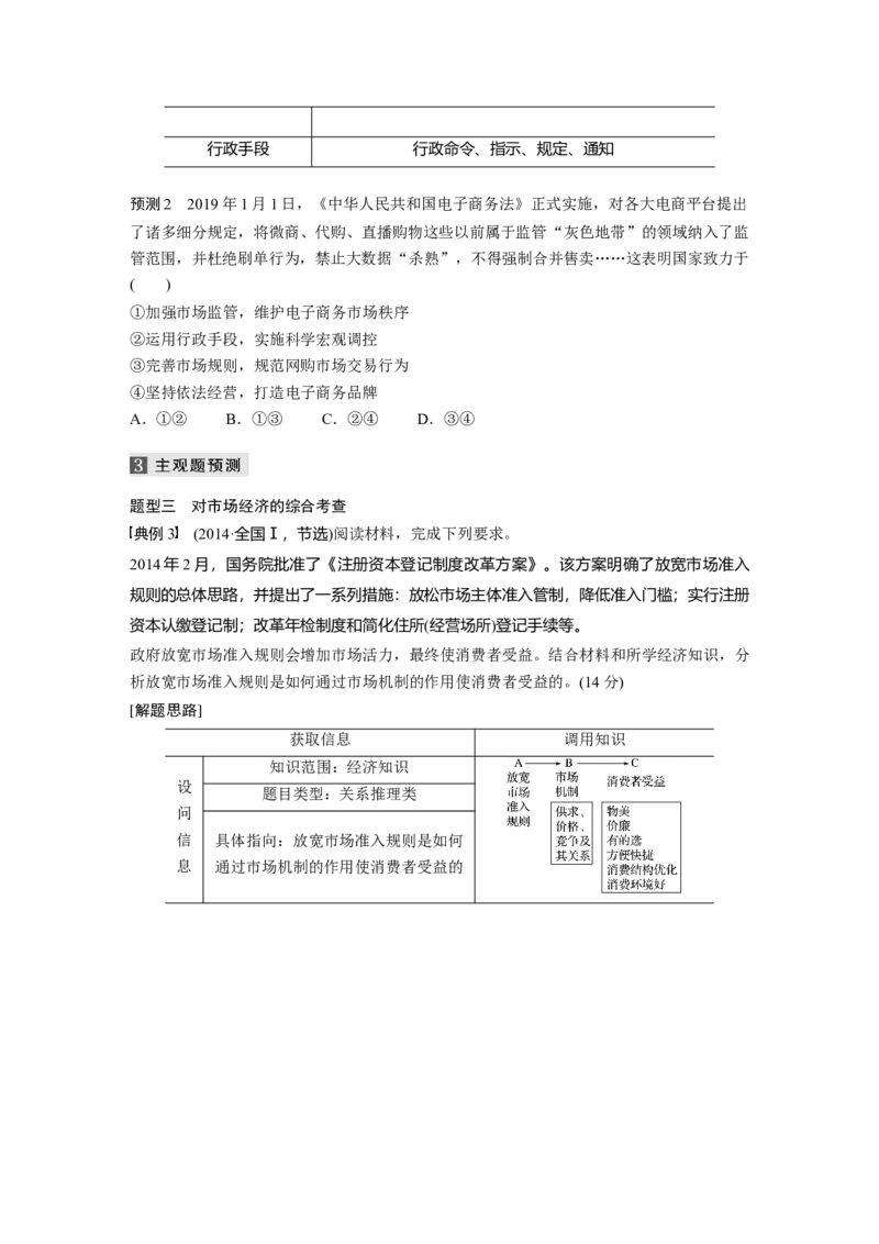 02第一部分专题二基本经济制度与市场经济体制_通用版（老高考）复习资料_2023年复习资料_一轮+二轮_政治高三二轮复习系列_政治高三二轮复习系列《二轮复习增分策略》（学生版）