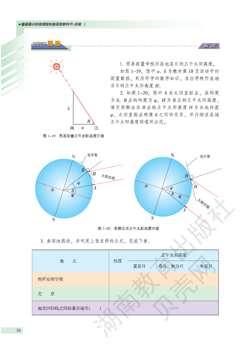 湘教版高中地理必修1_高中电子课本_9.高中地理课本_湘教版