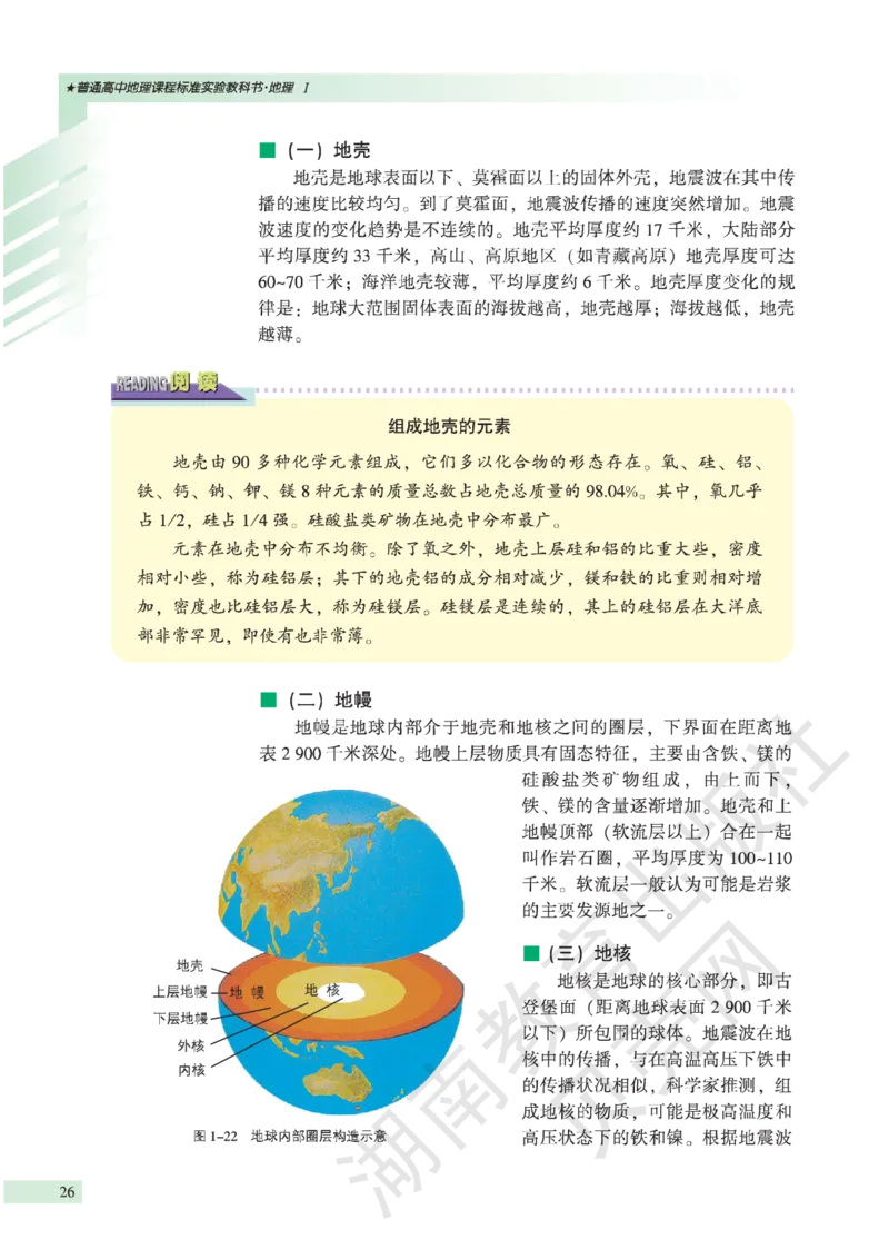湘教版高中地理必修1_高中电子课本_9.高中地理课本_湘教版