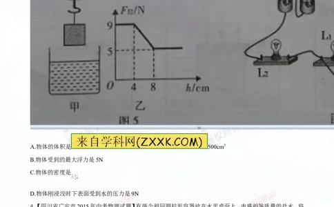 专题8.2阿基米德原理浮力的应用（测试）-2016年中考物理一轮复习讲练测课课通（原卷版）_初物_1初中物理_物理：2016年中考物理一轮复习讲练测课课通全套打包116份