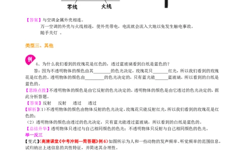 中考冲刺：问答题（提高）知识讲解_初物_1初中物理_中考物理！_中考物理全套！北京四中内部教案