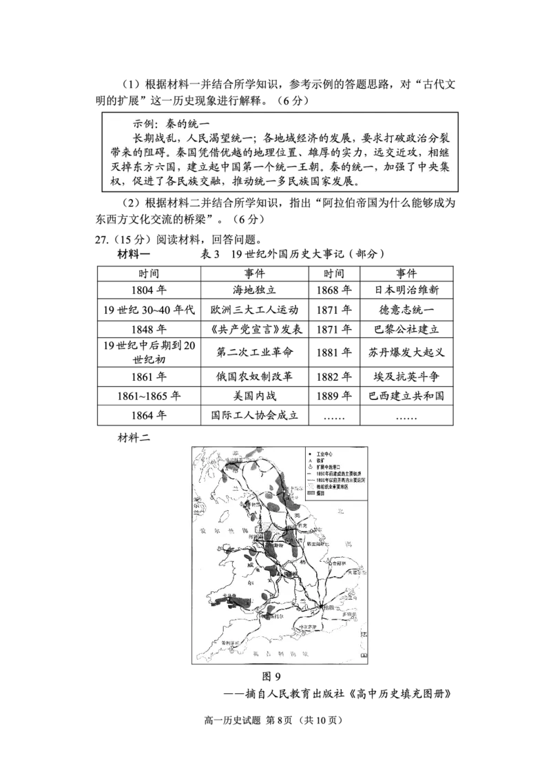 202407高一组卷9稿转曲_2024年08月试卷_0815山东省威海市2023-2024学年高一学期期末考试_山东省威海市2023-2024学年高一下学期期末考试历史试题