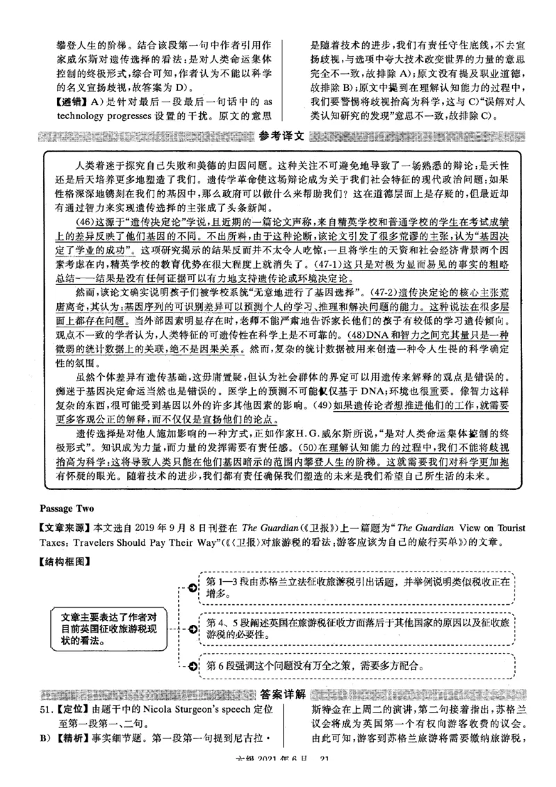 2021.06六级真题+解析第1套_四六级真题+资料包_六级真题_2021真题+解析