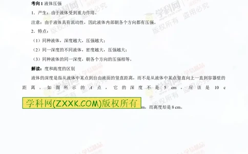专题7.2液体的压强大气压强流体的压强（讲练）-2016年中考物理一轮复习讲练测课课通（解析版）_初物_1初中物理_物理：2016年中考物理一轮复习讲练测课课通全套打包116份