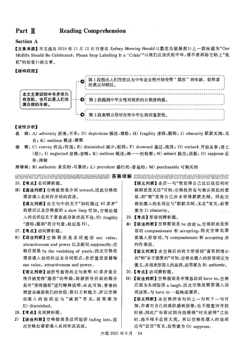 2021.06六级真题+解析第3套_四六级真题+资料包_六级真题_2021真题+解析