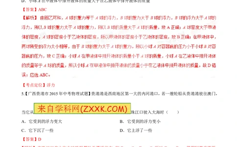 专题53浮力的应用-2016年中考物理必备之微测试（解析版）_初物_1初中物理_物理：2016年中考物理必备之微测试打包130份
