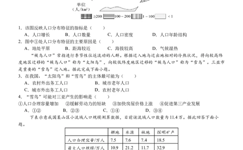 2024级高一下月考地理试题+答案_2025年04月试卷_0406重庆市万州二中2024-2025学年高一下学期3月月考试题_重庆市万州二中2024-2025学年高一下学期3月月考试题地理Word版含答案